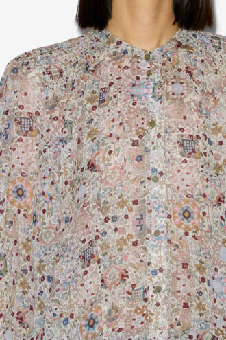 Noeline tryckt crepe-blus