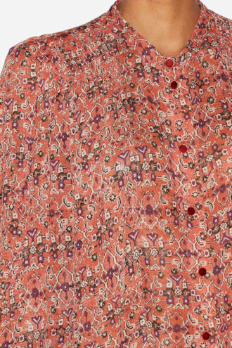 Noeline tryckt crepe-blus