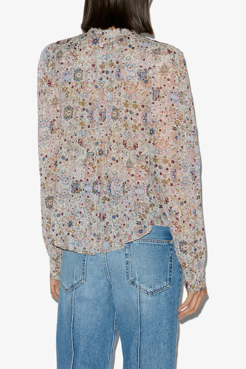 Noeline tryckt crepe-blus Noeline tryckt crepe-blus
