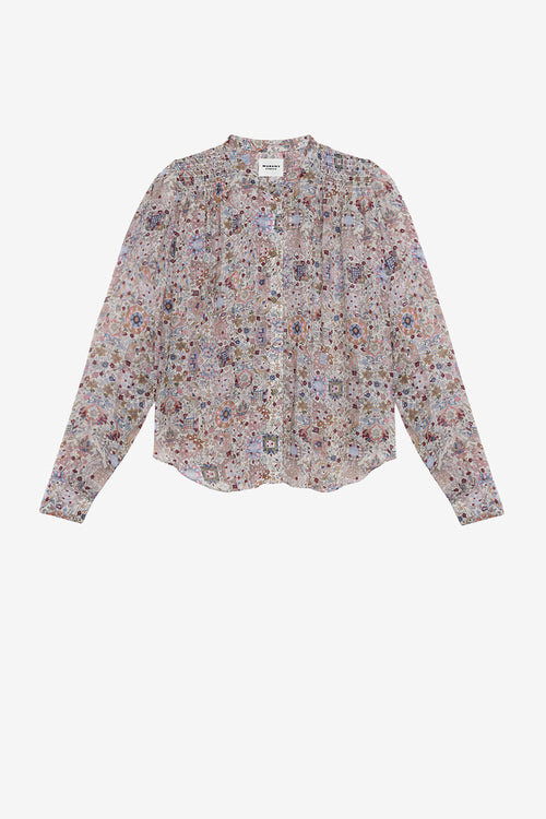 Noeline tryckt crepe-blus Noeline tryckt crepe-blus