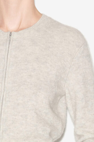 Oaka Cardigan i enfärgad alpacka-stickning
