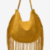 Oskan Hobo Soft Fringed Suede Calfskin Leather Handbag Oskan Hobo Soft Fringed Suede Calfskin Leather Handbag