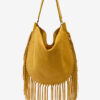 Oskan Hobo Soft Fringed Suede Calfskin Leather Handbag Oskan Hobo Soft Fringed Suede Calfskin Leather Handbag