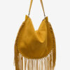 Oskan Hobo Soft Fringed Suede Calfskin Leather Handbag Oskan Hobo Soft Fringed Suede Calfskin Leather Handbag