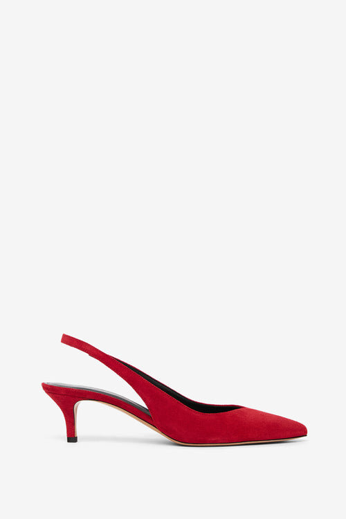 Padim högklackade pumps i mocka med slingback Padim högklackade pumps i mocka med slingback