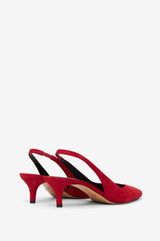 Padim högklackade pumps i mocka med slingback Padim högklackade pumps i mocka med slingback