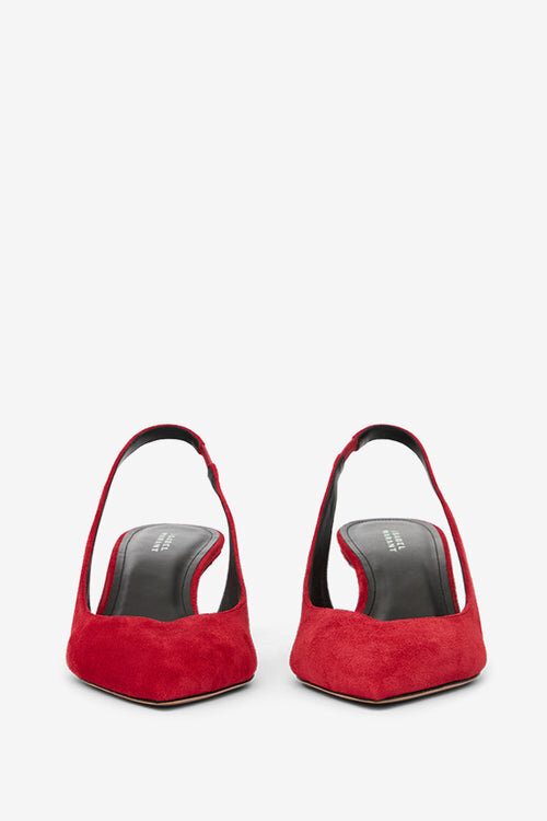 Padim högklackade pumps i mocka med slingback Padim högklackade pumps i mocka med slingback