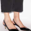 Padim högklackade pumps med slingback i lackläder Padim högklackade pumps med slingback i lackläder