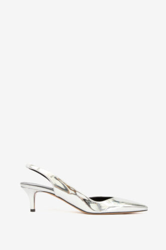 Padim högklackade pumps med spegel effekt och öppen häl Padim högklackade pumps med spegel effekt och öppen häl