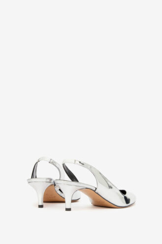 Padim högklackade pumps med spegel effekt och öppen häl Padim högklackade pumps med spegel effekt och öppen häl