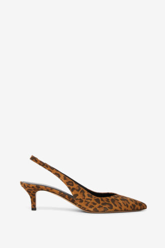 Padim pumps med rem bak i leopardmönstrat mocka Padim pumps med rem bak i leopardmönstrat mocka