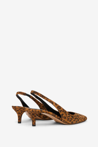 Padim pumps med rem bak i leopardmönstrat mocka Padim pumps med rem bak i leopardmönstrat mocka