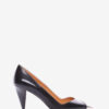 Palda pumps i läder med metallisk tåhätta Palda pumps i läder med metallisk tåhätta