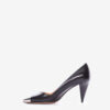 Palda pumps i läder med metallisk tåhätta Palda pumps i läder med metallisk tåhätta