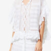 Payton Kaftan-inspirerad topp i bomull och blommig spets Payton Kaftan-inspirerad topp i bomull och blommig spets