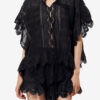 Payton Kaftan-inspirerad topp i bomull och blommig spets Payton Kaftan-inspirerad topp i bomull och blommig spets