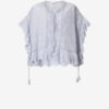 Payton Kaftan-inspirerad topp i bomull och blommig spets Payton Kaftan-inspirerad topp i bomull och blommig spets