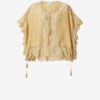 Payton Kaftan-inspirerad topp i bomull och blommig spets Payton Kaftan-inspirerad topp i bomull och blommig spets