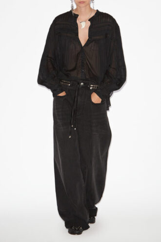 Plalia samlad bomullsvoile-blus Plalia samlad bomullsvoile-blus
