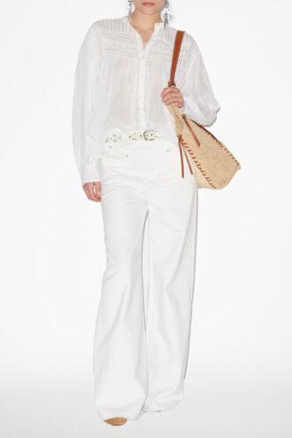 Plalia samlad bomullsvoile-blus Plalia samlad bomullsvoile-blus