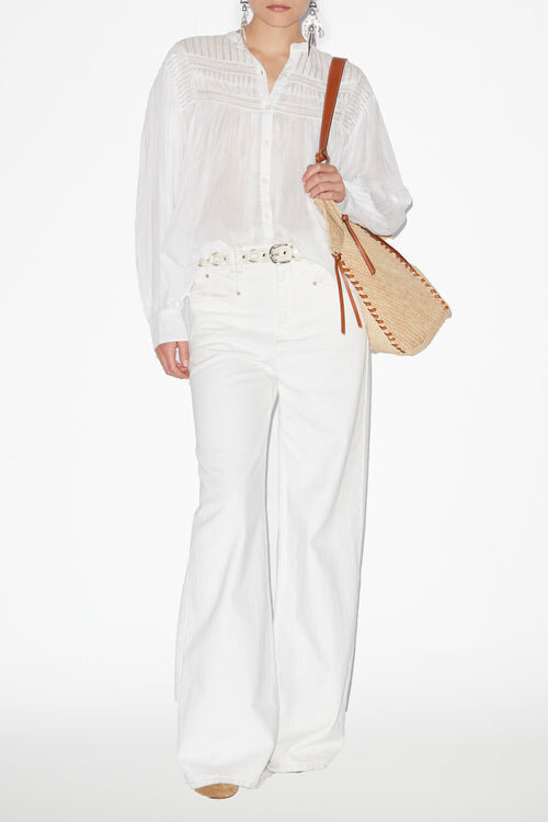Plalia samlad bomullsvoile-blus Plalia samlad bomullsvoile-blus