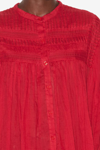 Plalia samlad bomullsvoile-blus Plalia samlad bomullsvoile-blus