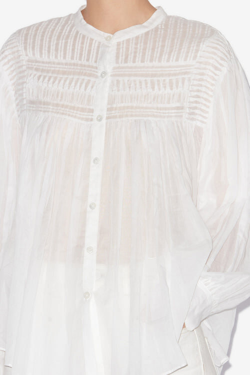 Plalia samlad bomullsvoile-blus Plalia samlad bomullsvoile-blus