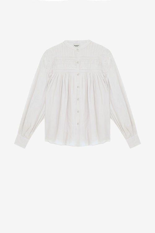 Plalia samlad bomullsvoile-blus Plalia samlad bomullsvoile-blus