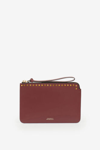 Platt läderclutch