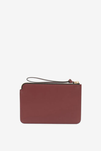 Platt läderclutch