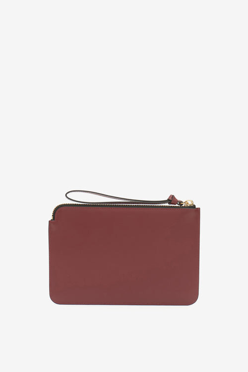 Platt läderclutch Platt läderclutch
