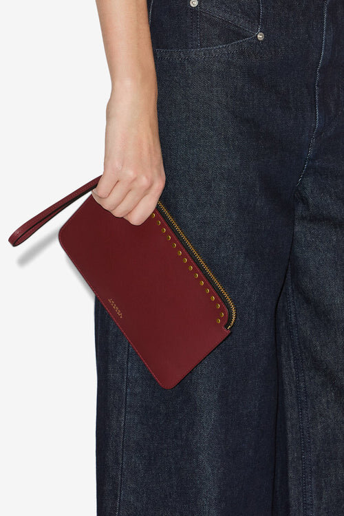 Platt läderclutch Platt läderclutch
