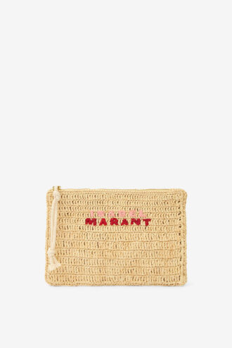 Praia Raffia Clutch Bag