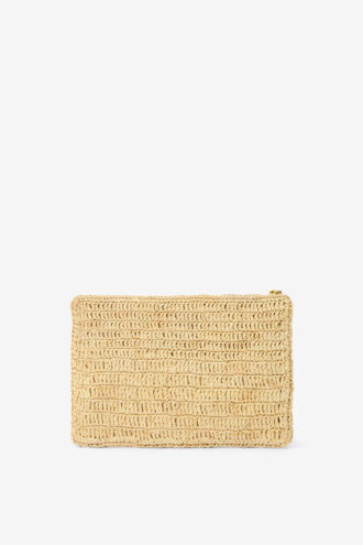 Praia Raffia Clutch Bag