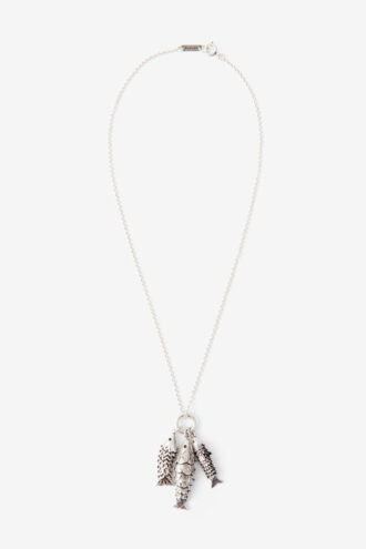 River halsband med fiskformade hängen