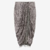 Roany draperad kjol i fransad burnout-sammet Roany draperad kjol i fransad burnout-sammet