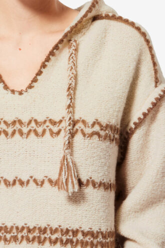 Romera hoodie i merinoullstweed