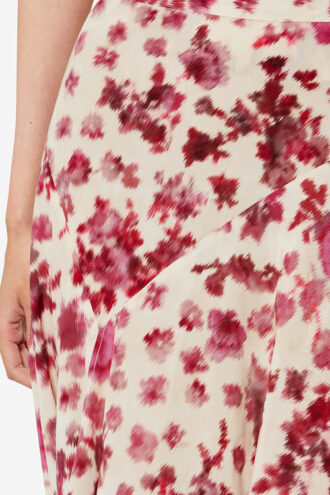 Sakura Silk Rose Print Skirt Sakura Silk Rose Print Skirt