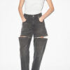 Salia Loose Fit Denim Jeans med dragkedjor Salia Loose Fit Denim Jeans med dragkedjor
