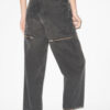 Salia Loose Fit Denim Jeans med dragkedjor Salia Loose Fit Denim Jeans med dragkedjor