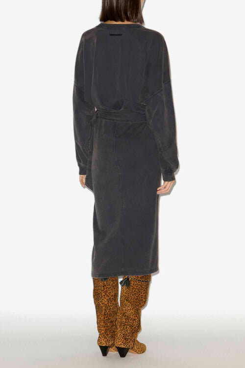 Sandrina lång draperad jerseyklänning Sandrina lång draperad jerseyklänning