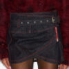 Siyen draperad minikjol i denim Siyen draperad minikjol i denim