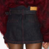 Siyen draperad minikjol i denim Siyen draperad minikjol i denim