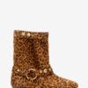 Stania tryckta boots i mocka med platt klack Stania tryckta boots i mocka med platt klack