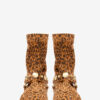 Stania tryckta boots i mocka med platt klack Stania tryckta boots i mocka med platt klack