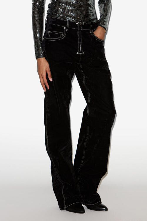 Stelyna Denimjeans i bred modell med sammetskänsla Stelyna Denimjeans i bred modell med sammetskänsla