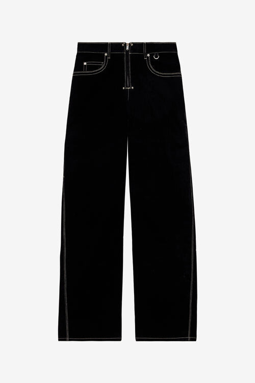 Stelyna Denimjeans i bred modell med sammetskänsla Stelyna Denimjeans i bred modell med sammetskänsla