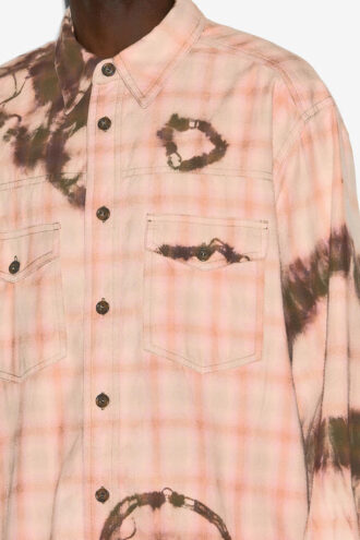Suli Tie-Dyed Plaid Shirt