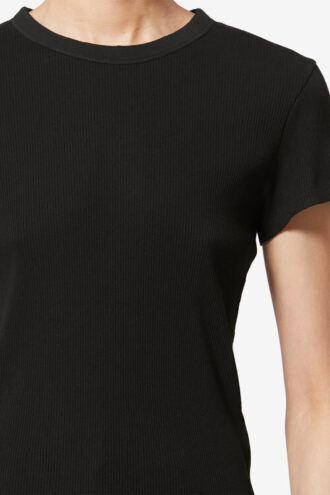 Taomi Ribbad kortärmad bomullst-shirt Taomi Ribbad kortärmad bomullst-shirt