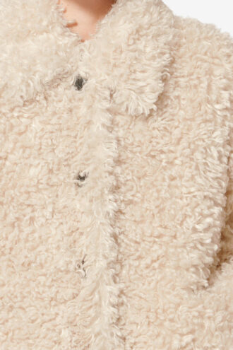 Tarvey kort curly faux fur-kappa